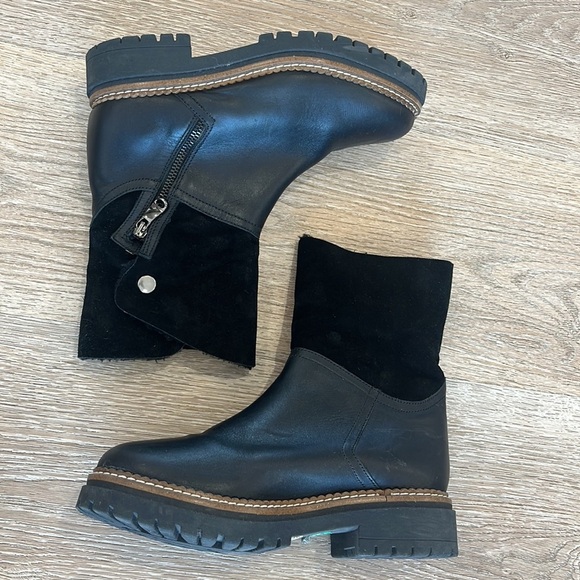 FABIANELLI Itallian-made‎ Black Leather combat style Boots Size Euro 39 (8 US) - Picture 5 of 11